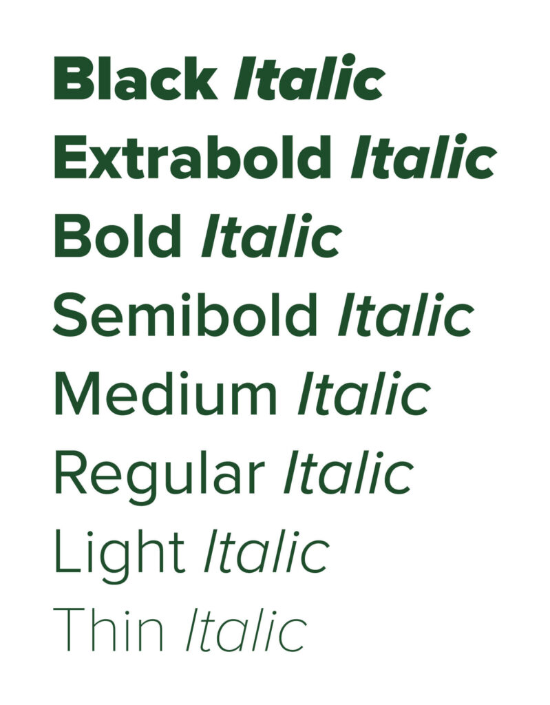Proxima Nova Typeface Example