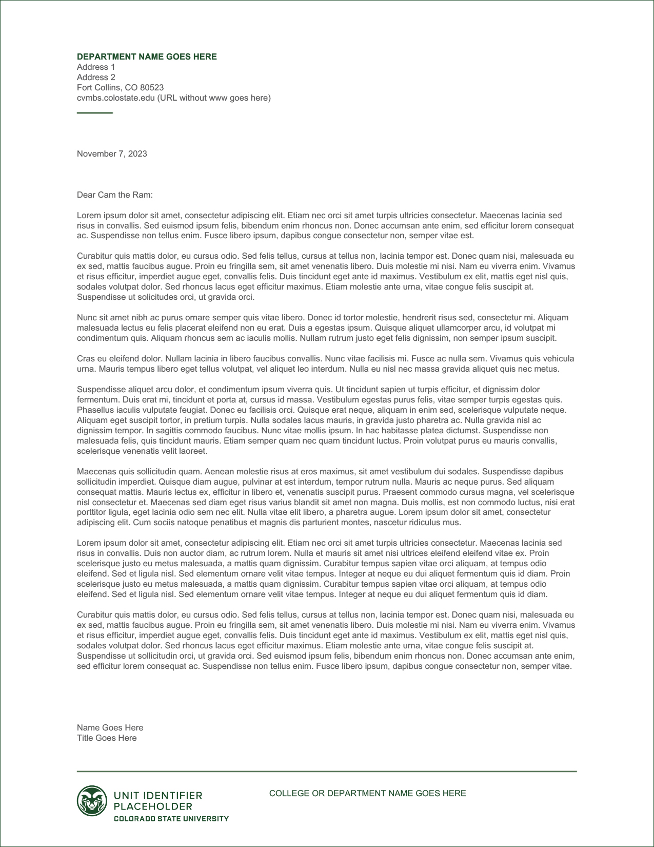 Templates | Brand | Colorado State University