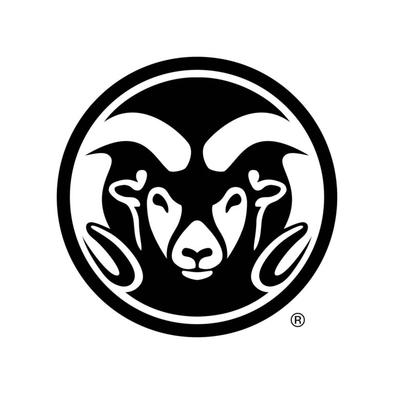 Black CSU Ram's Head Symbol