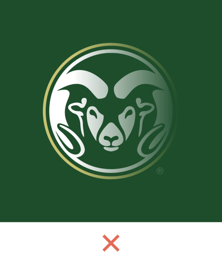 Secondary CSU Ram's Head Symbol with a gradient applied