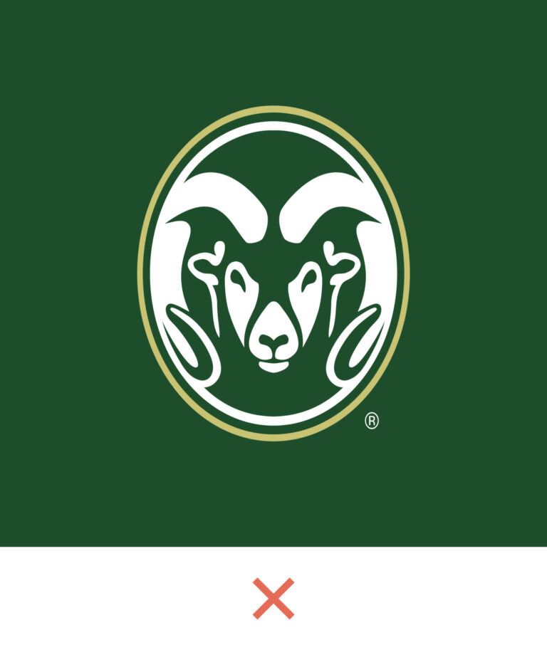 Secondary CSU Ram's Head Symbol with an incorrect proportion